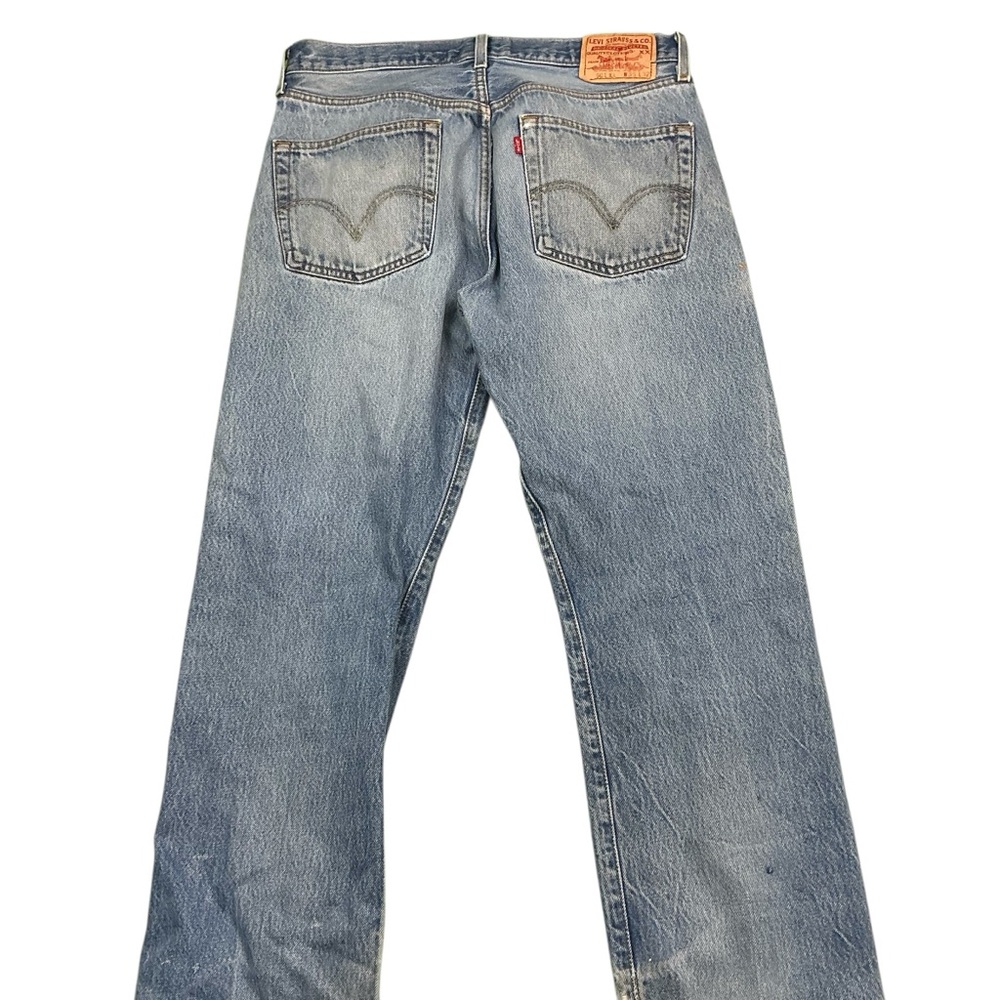 Vintage Levi’s 501XX button fly straight leg 90s medium wash jeans 34 x 29